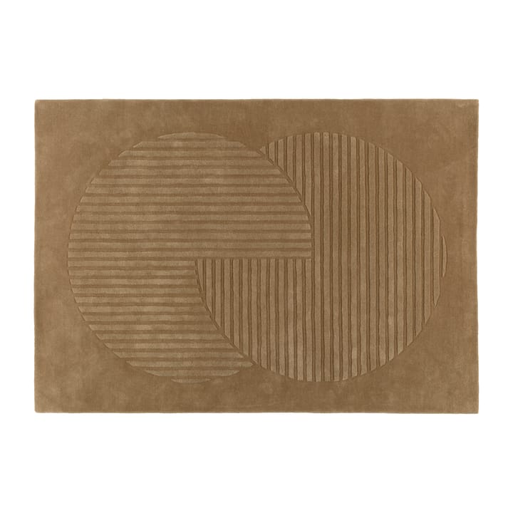 Levels wool carpet circles beige - 200x300 cm - NJRD
