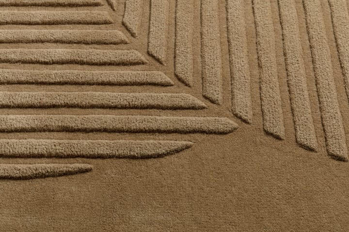 Levels wool carpet circles beige - 200x300 cm - NJRD