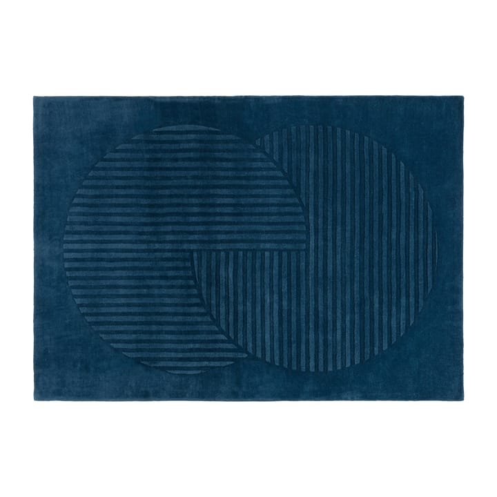 Levels wool carpet circles blue - 200x300 cm - NJRD