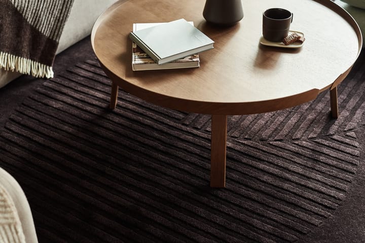 Levels wool carpet circles brown - 170x240 cm - NJRD