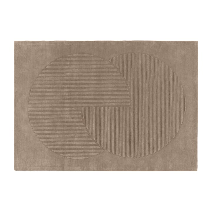 Levels wool carpet circles grey - 200x300 cm - NJRD