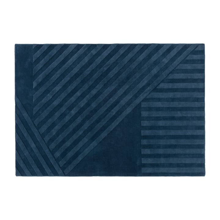 Levels wool carpet stripes blue - 170x240 cm - NJRD