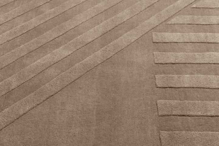 Levels wool carpet stripes grey - 170x240 cm - NJRD