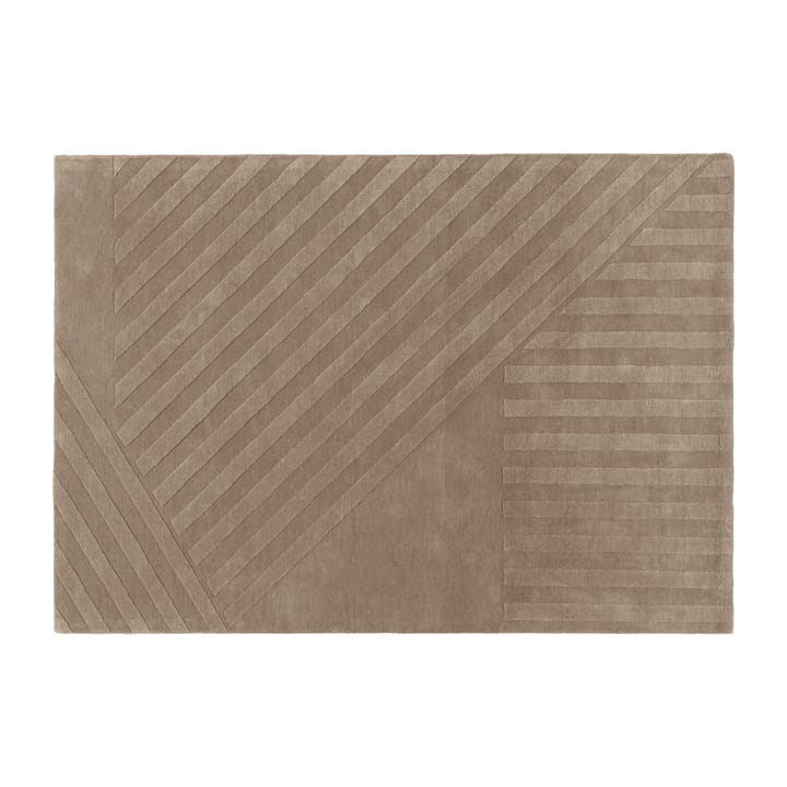 Levels wool carpet stripes grey - 200x300 cm - NJRD