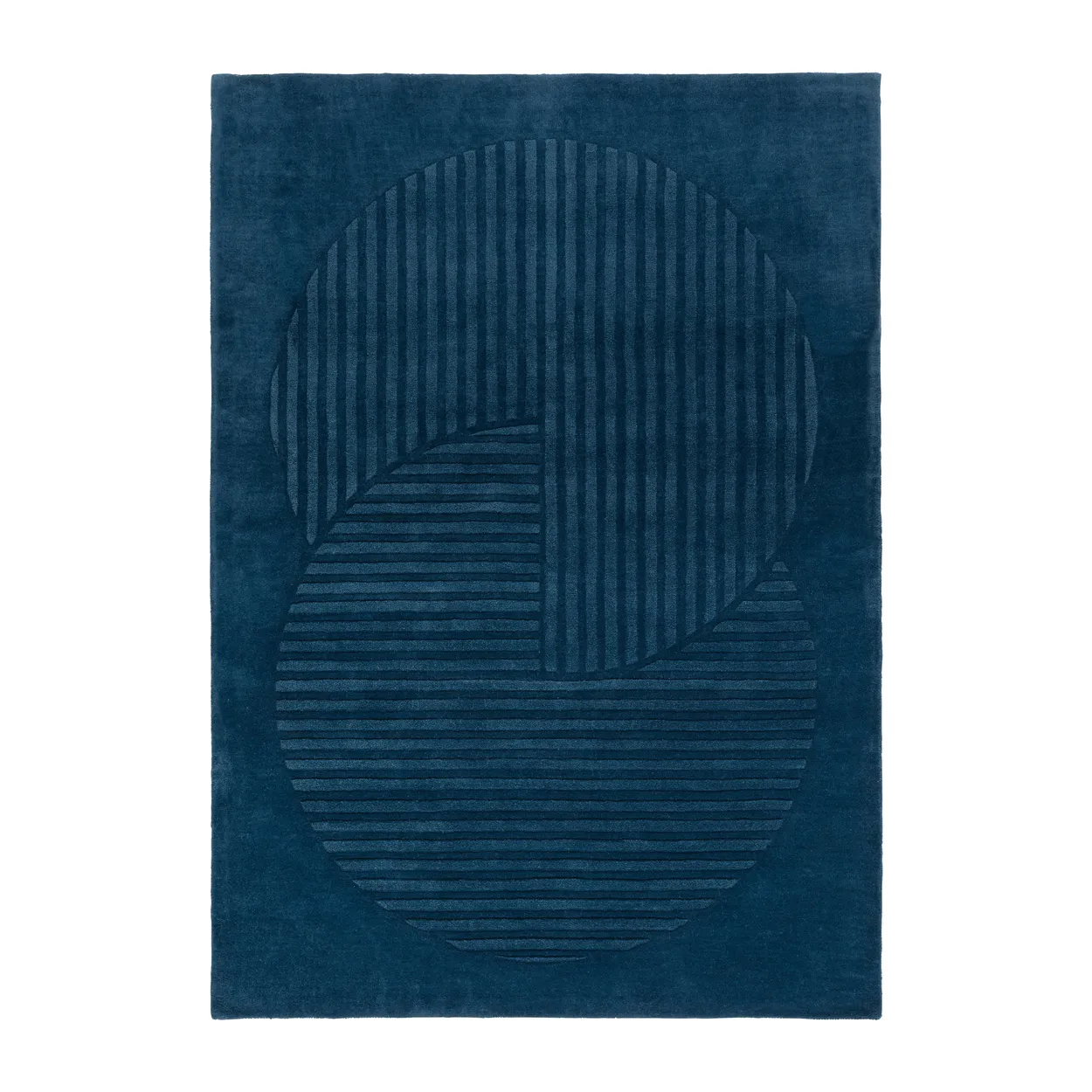 NJRD Levels wool rug circles blue 170x240 cm | Scandinavian Design | Wool rugs | Blue