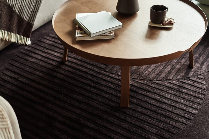 Levels wool rug circles brown - 200x300 cm - NJRD