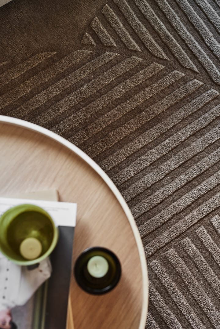Levels wool rug circles grey - 170x240 cm - NJRD