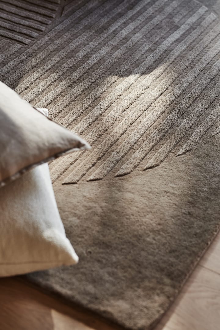 Levels wool rug circles grey - 200x300 cm - NJRD