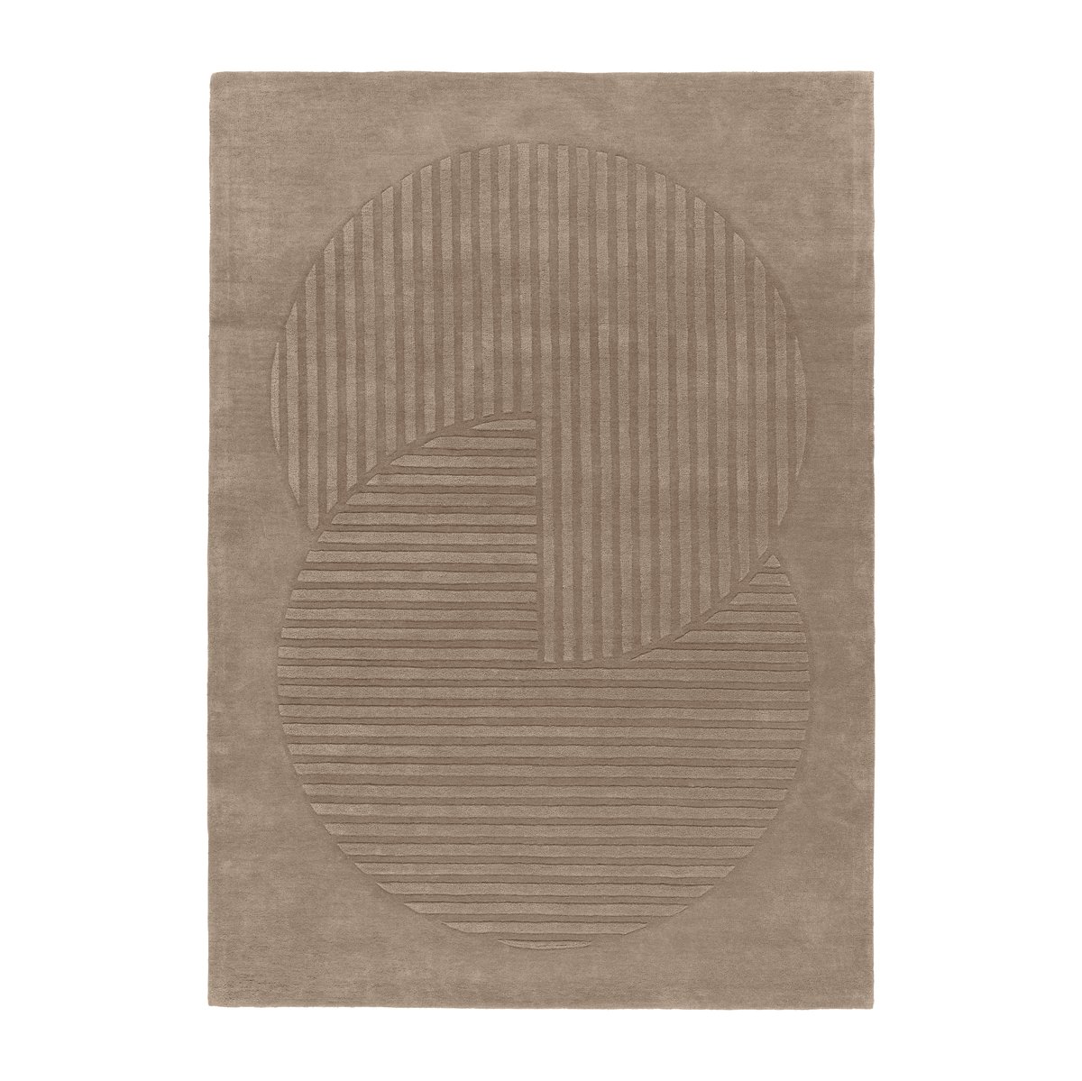 NJRD Levels wool rug circles mole 170x240 cm | Scandinavian Design | Wool rugs | Grey