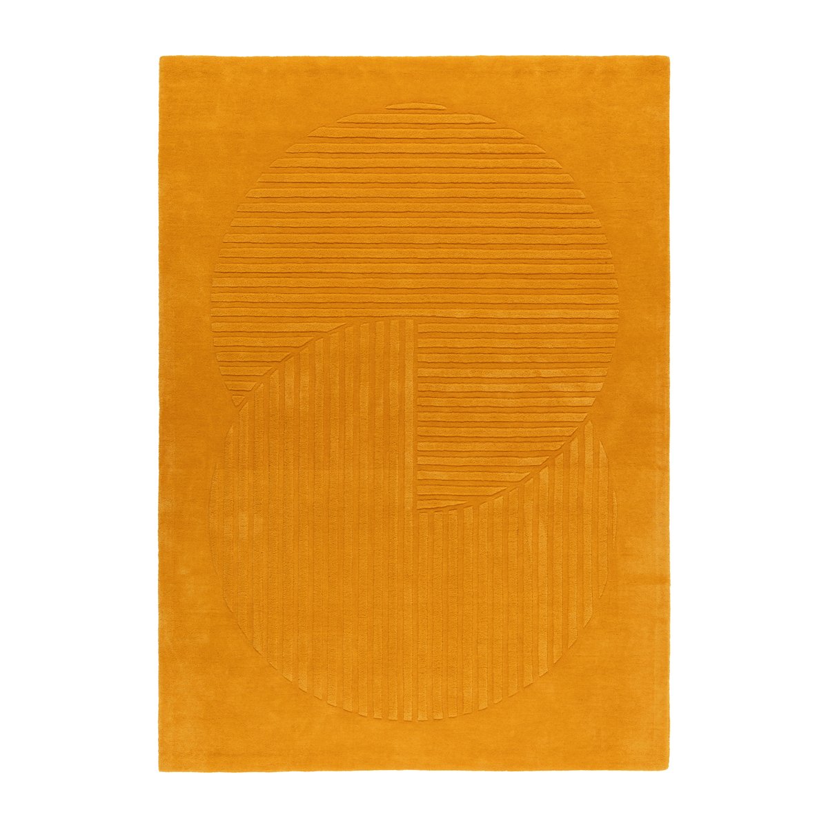 NJRD Levels wool rug circles yellow 170x240 cm | Scandinavian Design | Wool rugs | Yellow