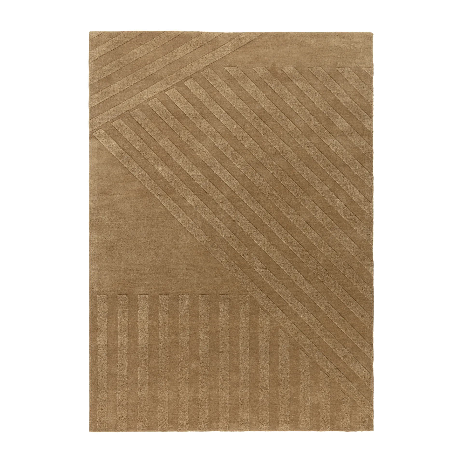 Levels wool rug stripes beige, 170x240 cm NJRD
