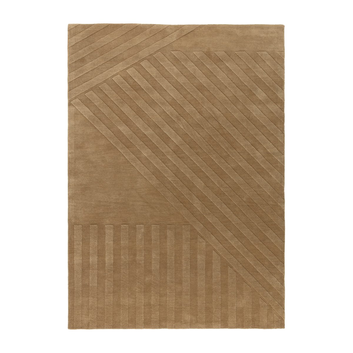 NJRD Levels wool rug stripes beige 200x300 cm | Scandinavian Design | Wool rugs | Beige