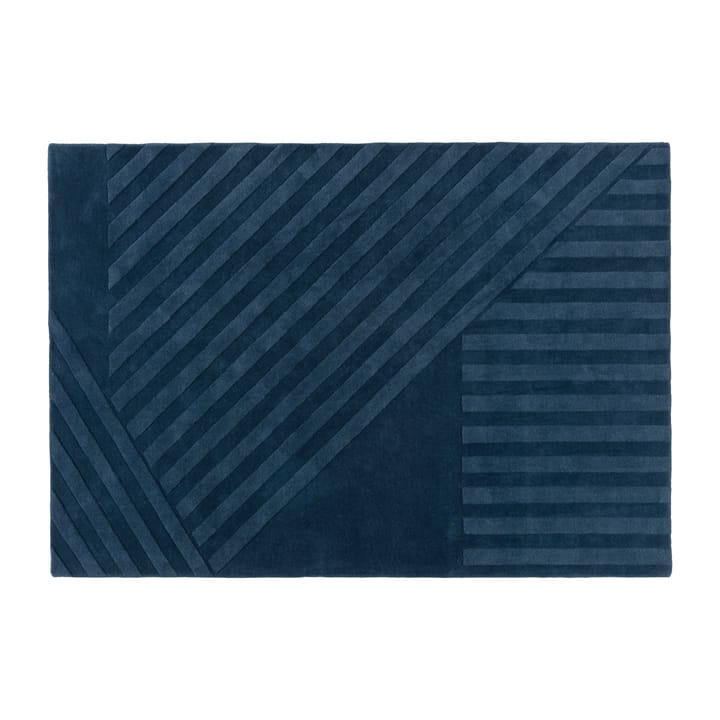 Levels wool rug stripes blue - 170x240 cm - NJRD