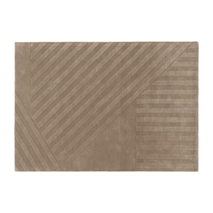 Levels wool rug stripes grey - 170x240 cm - NJRD