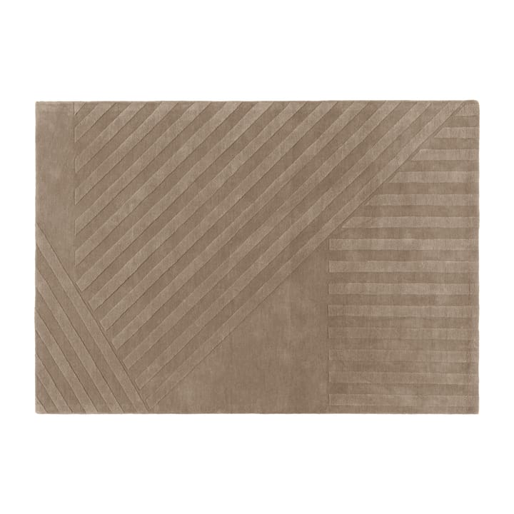 Levels wool rug stripes mole - 170x240 cm - NJRD