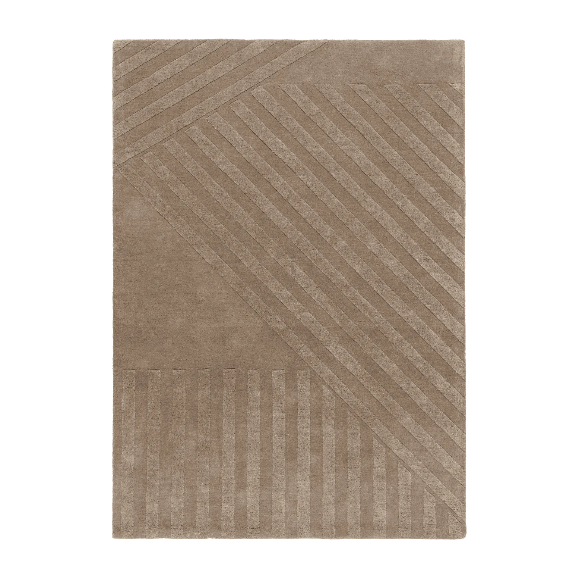 Levels wool rug stripes mole, 200x300 cm NJRD
