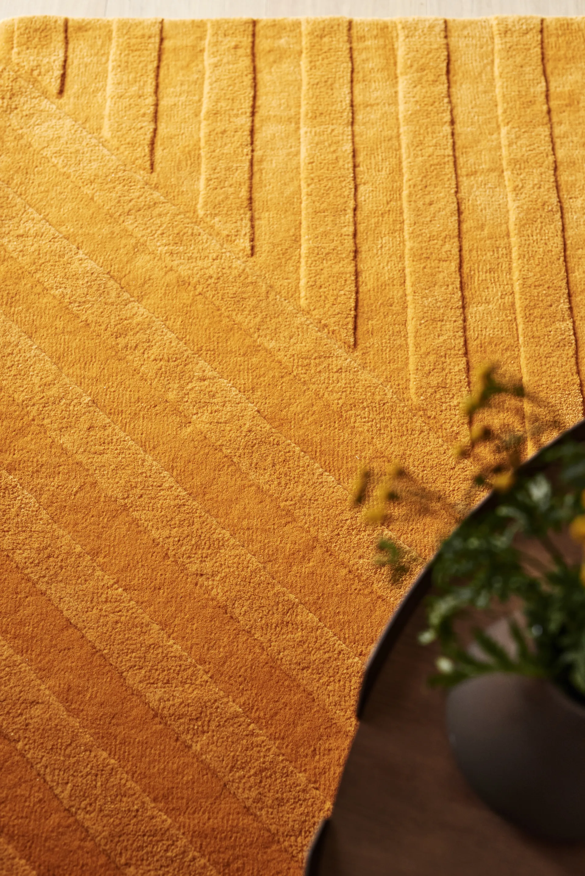 Levels wool rug stripes yellow, 170x240 cm NJRD