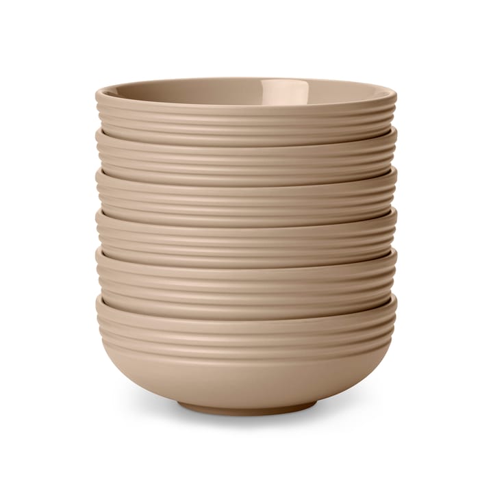 Lines bowl Ø16 cm 6-pack - beige - NJRD