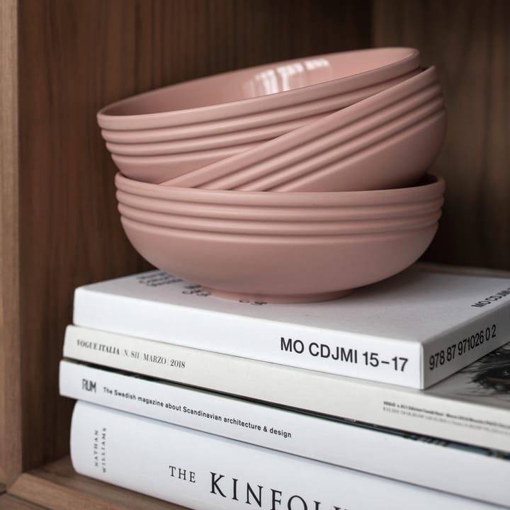 Lines bowl Ø16 cm 6-pack - pink - NJRD