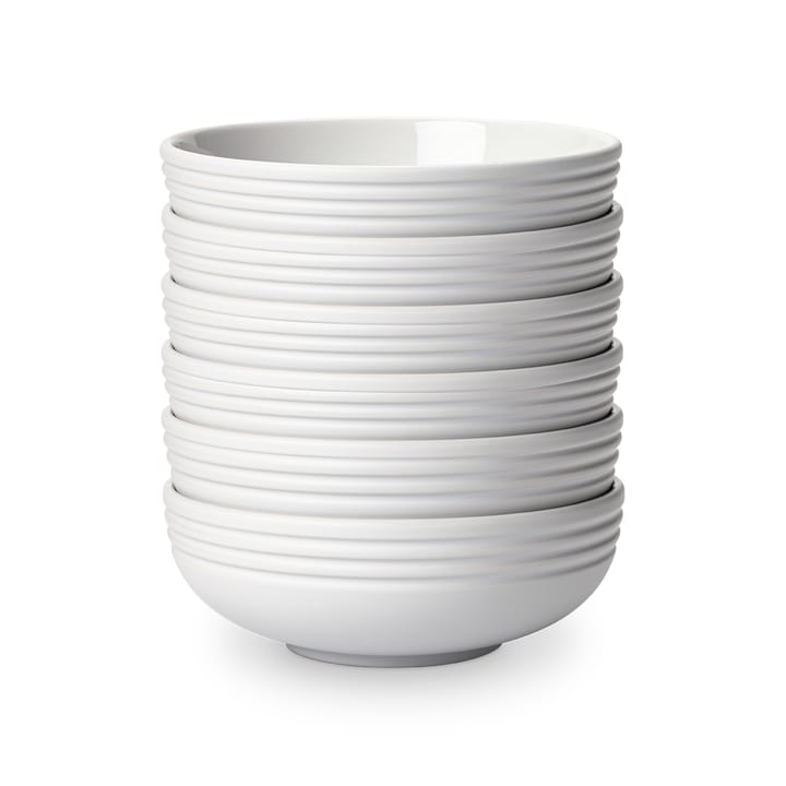 Lines bowl Ø16 cm 6-pack - white - NJRD
