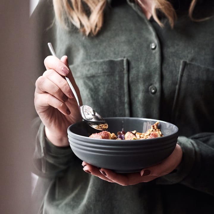 Lines bowl Ø16 cm, dark grey NJRD