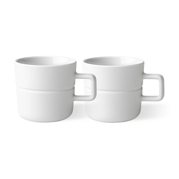 Lines mug 30 cl 2-pack - white - NJRD