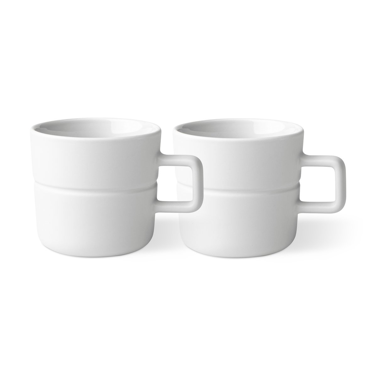 NJRD Lines mug 30 cl 2-pack white | Scandinavian Design | Coffee cups | White