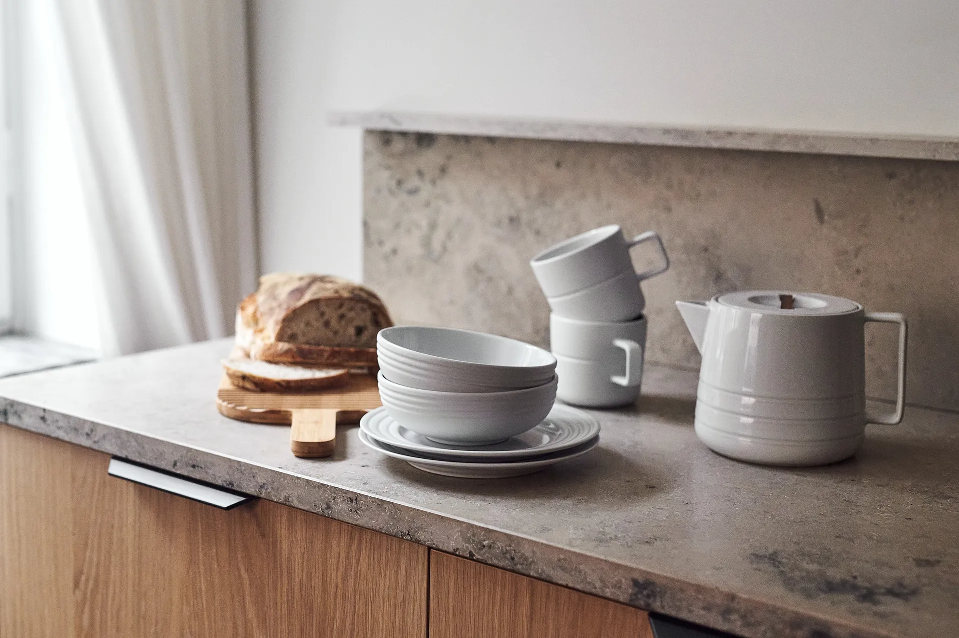 Lines mug 30 cl, white NJRD