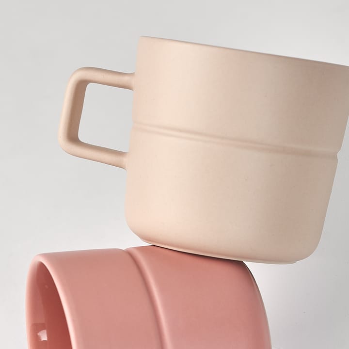 Lines mug 50 cl 2-pack - beige - NJRD