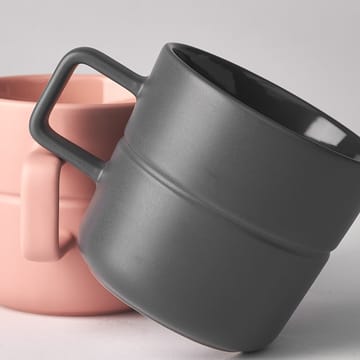 Lines mug 50 cl 2-pack - dark grey - NJRD