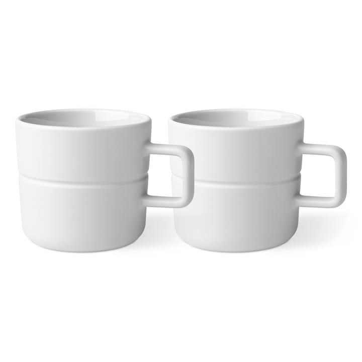 Lines mug 50 cl 2-pack - white - NJRD