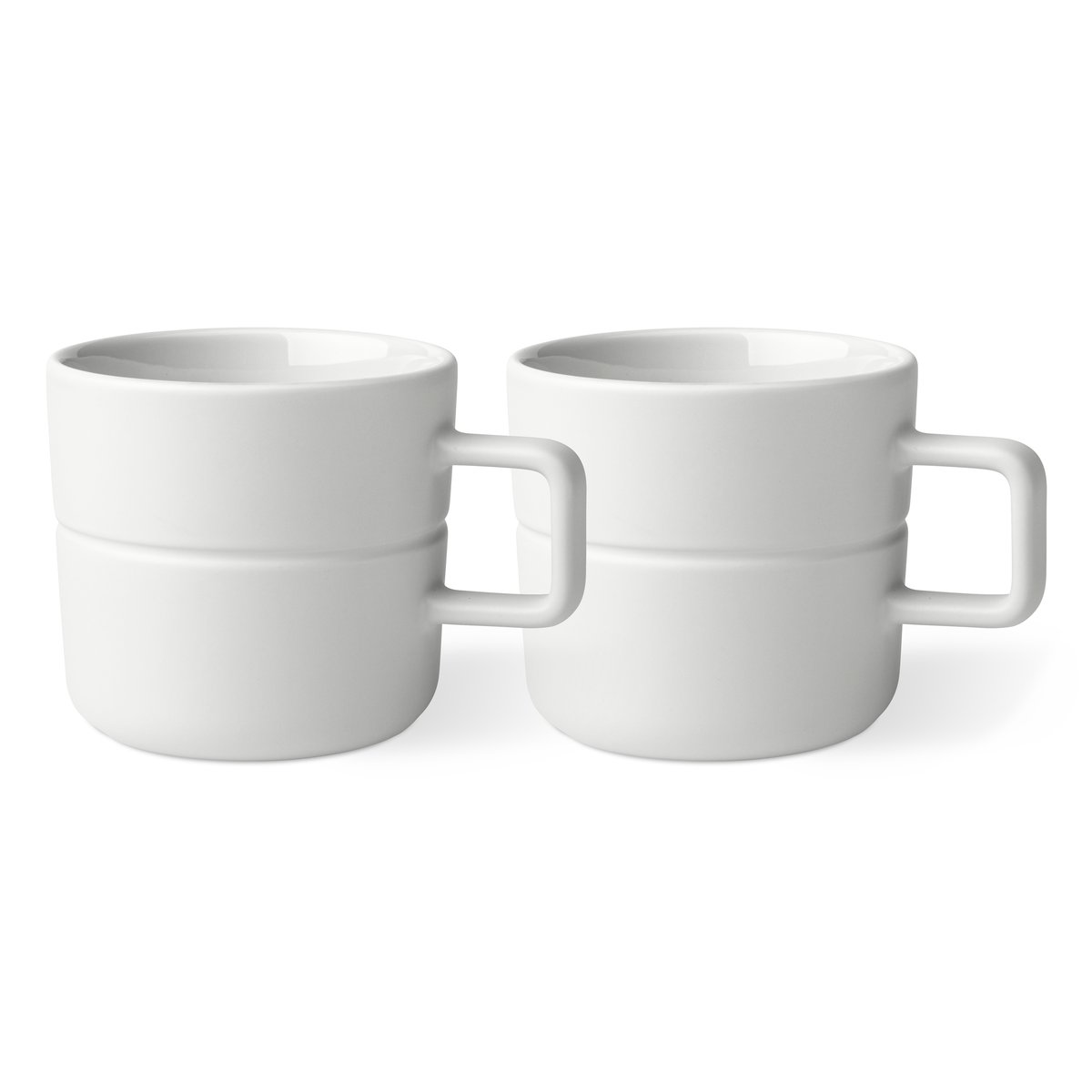 NJRD Lines mug 50 cl 2-pack white | Scandinavian Design | Coffee cups | White