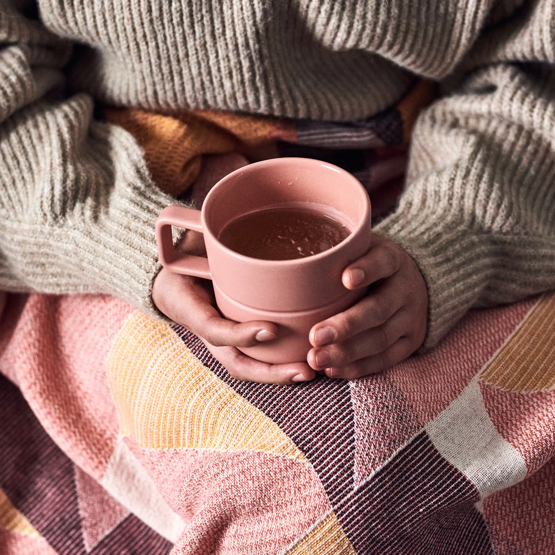 Lines mug 50 cl, pink NJRD