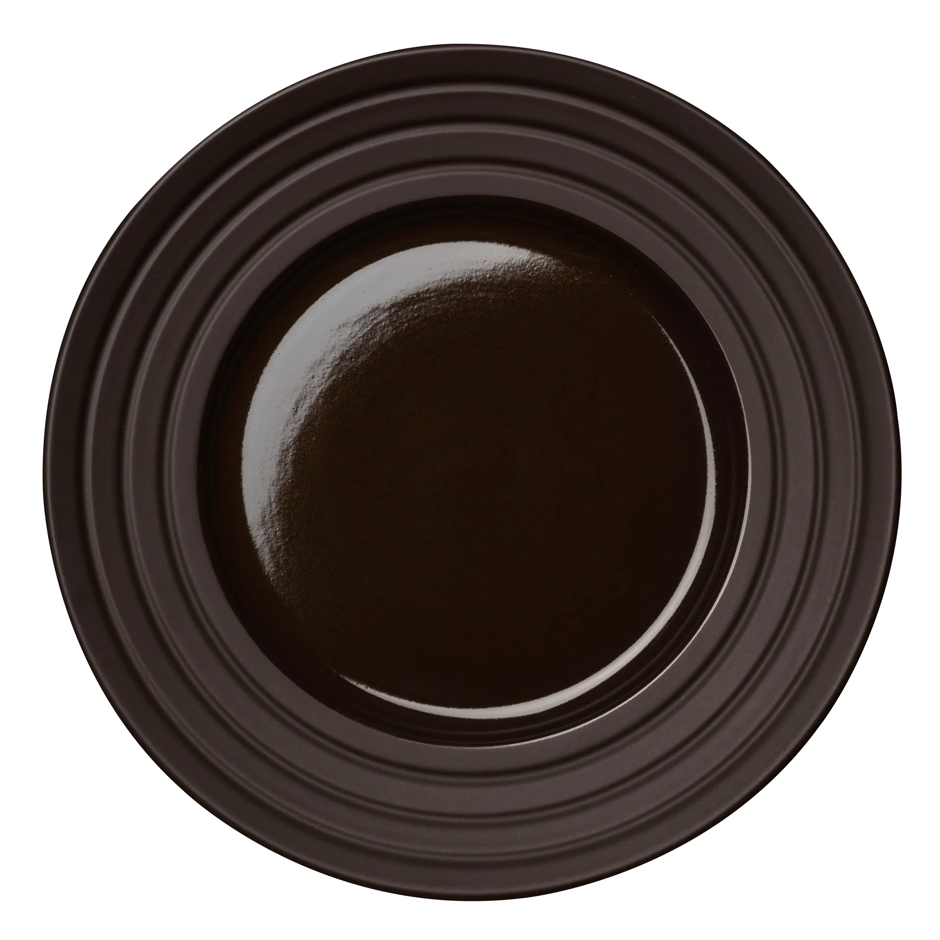 Lines plate Ø27 cm, brown NJRD
