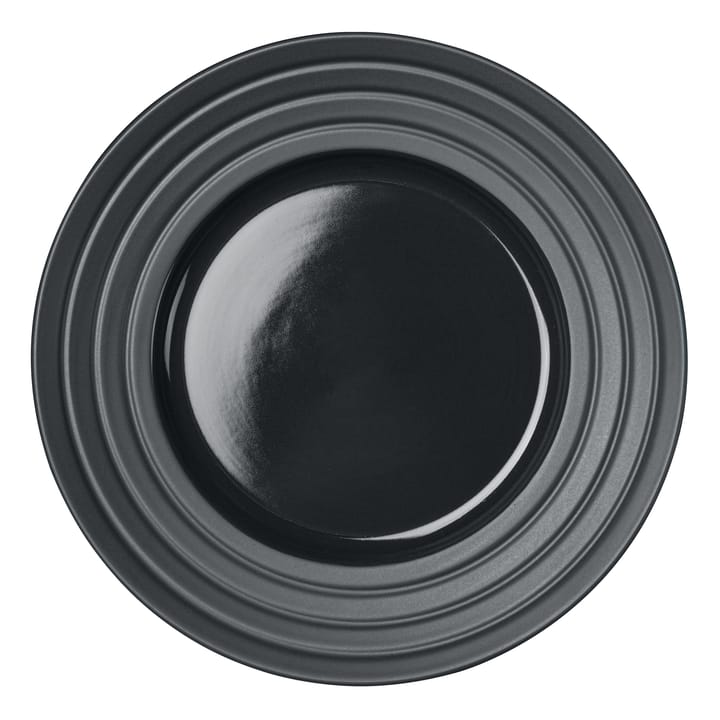 Lines plate Ø27 cm - dark grey - NJRD