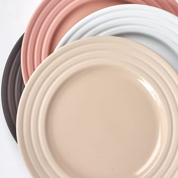 Lines small plate Ø21 cm 6-pack - beige - NJRD