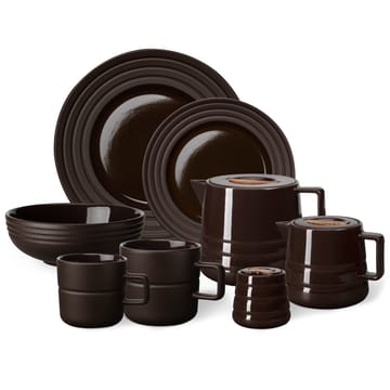 Lines small plate Ø21 cm 6-pack - brown - NJRD