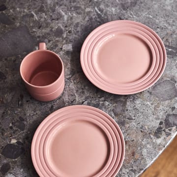 Lines small plate Ø21 cm 6-pack - pink - NJRD