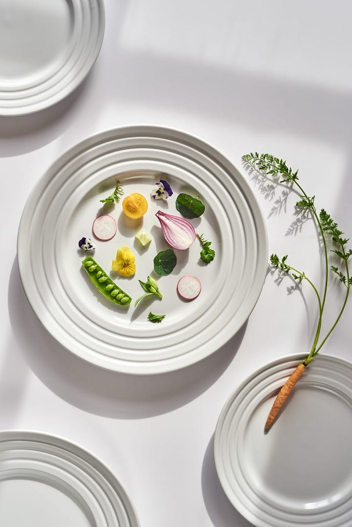 Lines small plate Ø21 cm 6-pack - white - NJRD