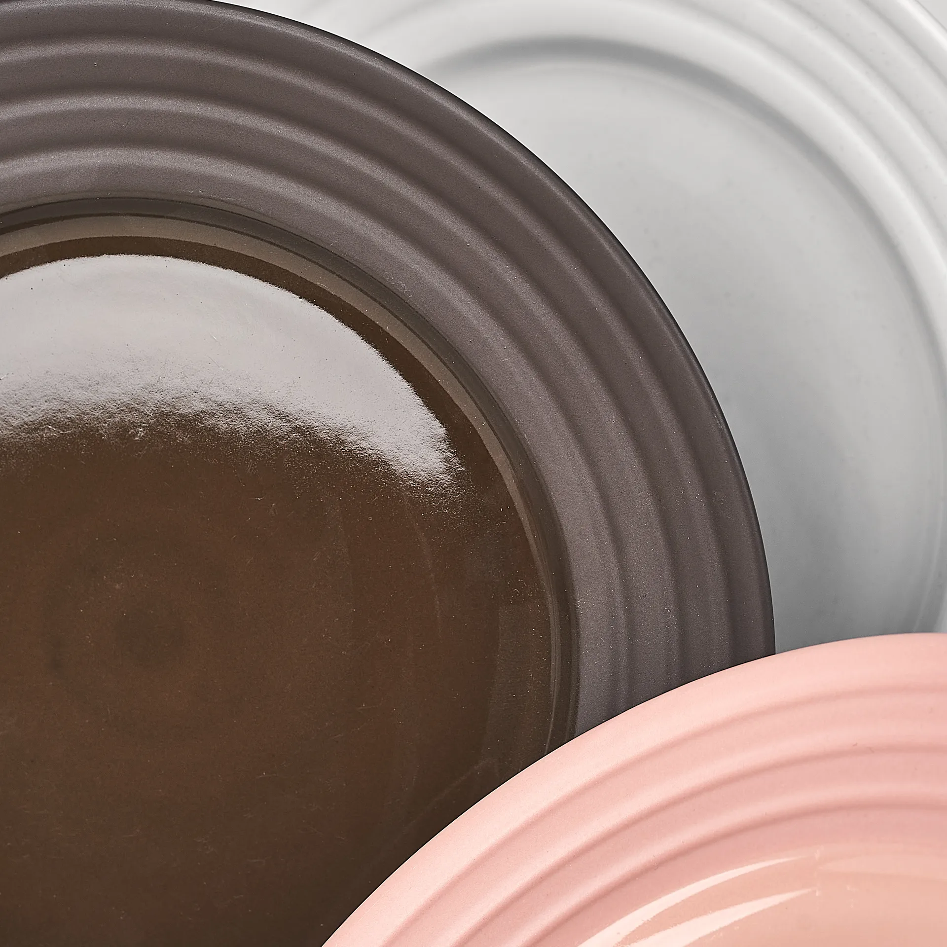 Lines small plate Ø21 cm, brown NJRD