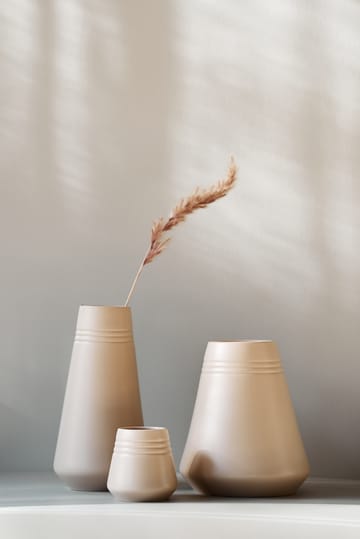 Lines vase 18 cm - Beige - NJRD