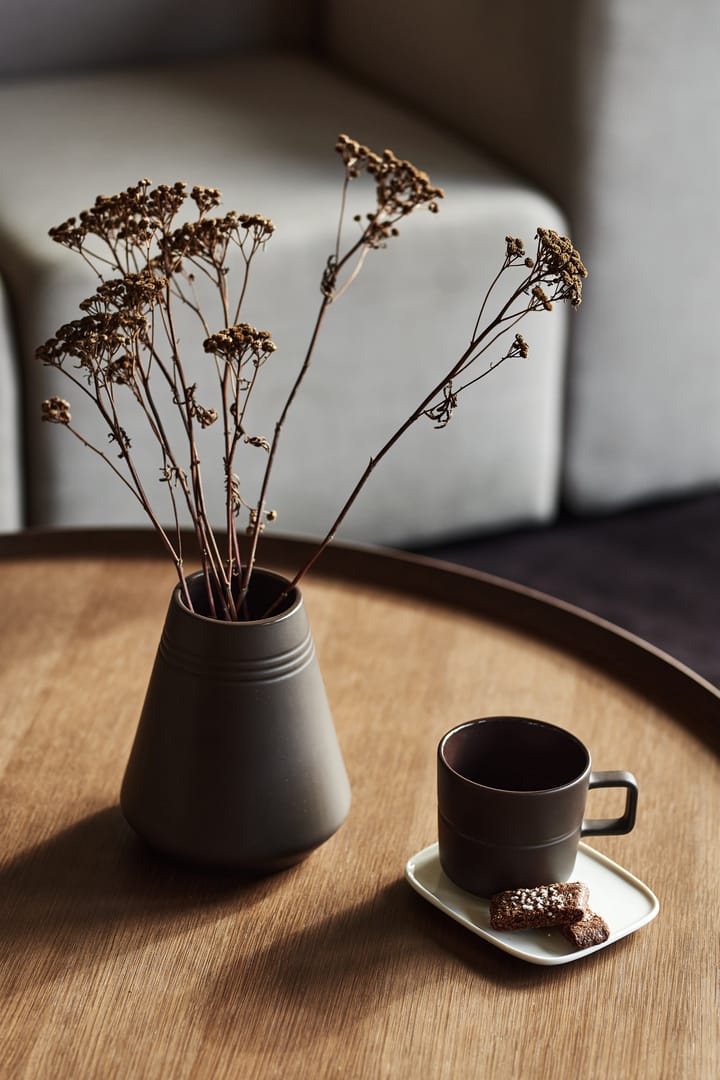Lines vase 18 cm - Brown - NJRD