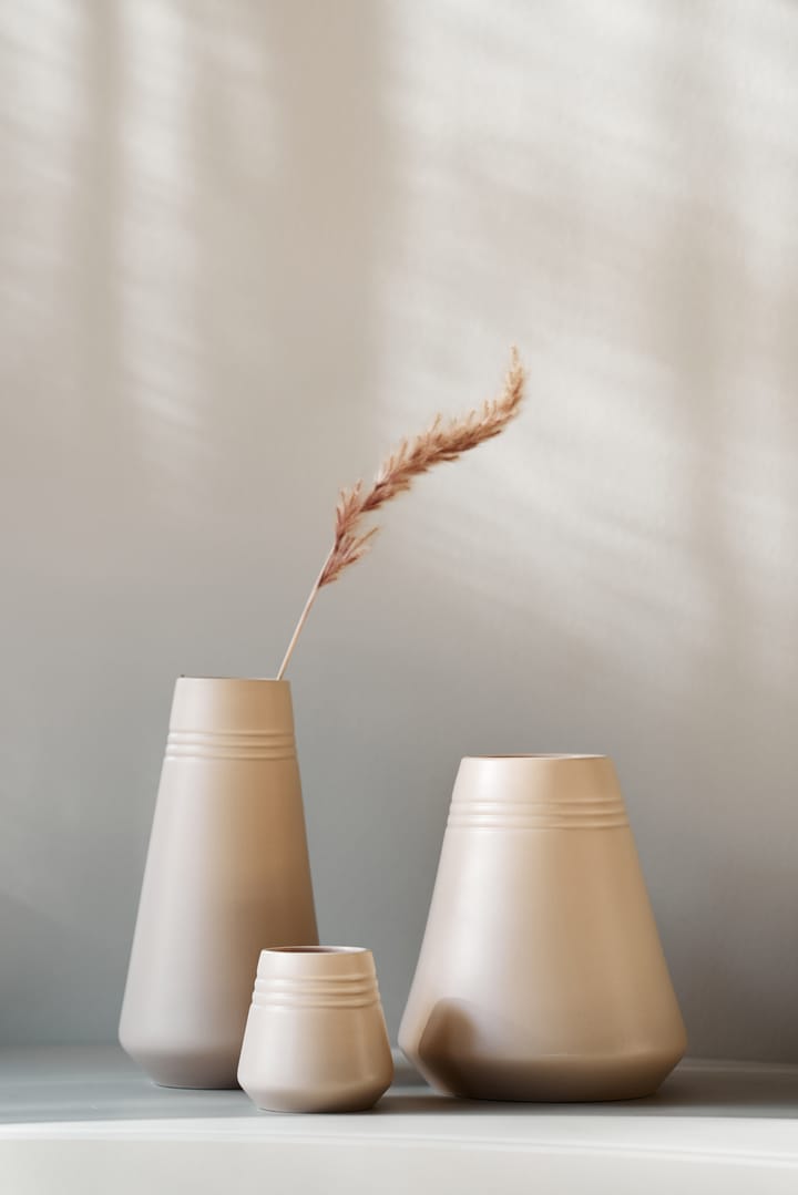 Lines vase 8 cm - Beige - NJRD
