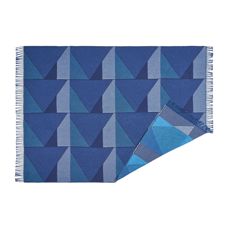 NJRD Metric focus No. 3 cotton blankets 130x185 cm Blue