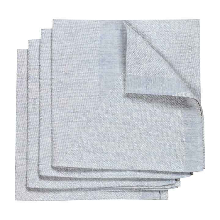 Metric linnen napkin 47x47 cm 4-pack - Blue-white - NJRD