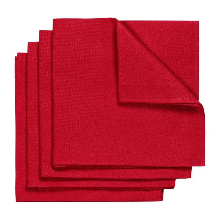 Metric linnen napkin 47x47 cm 4-pack - Red - NJRD