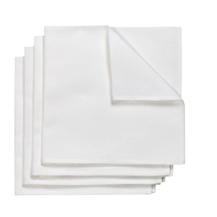 Metric linnen napkin 47x47 cm 4-pack - White - NJRD