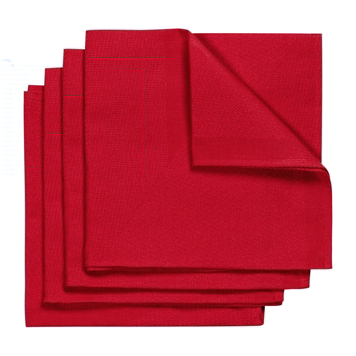 NJRD Metric napkin 47x47 cm 4-pack Red | Scandinavian Design | Linen & cotton napkins | Red