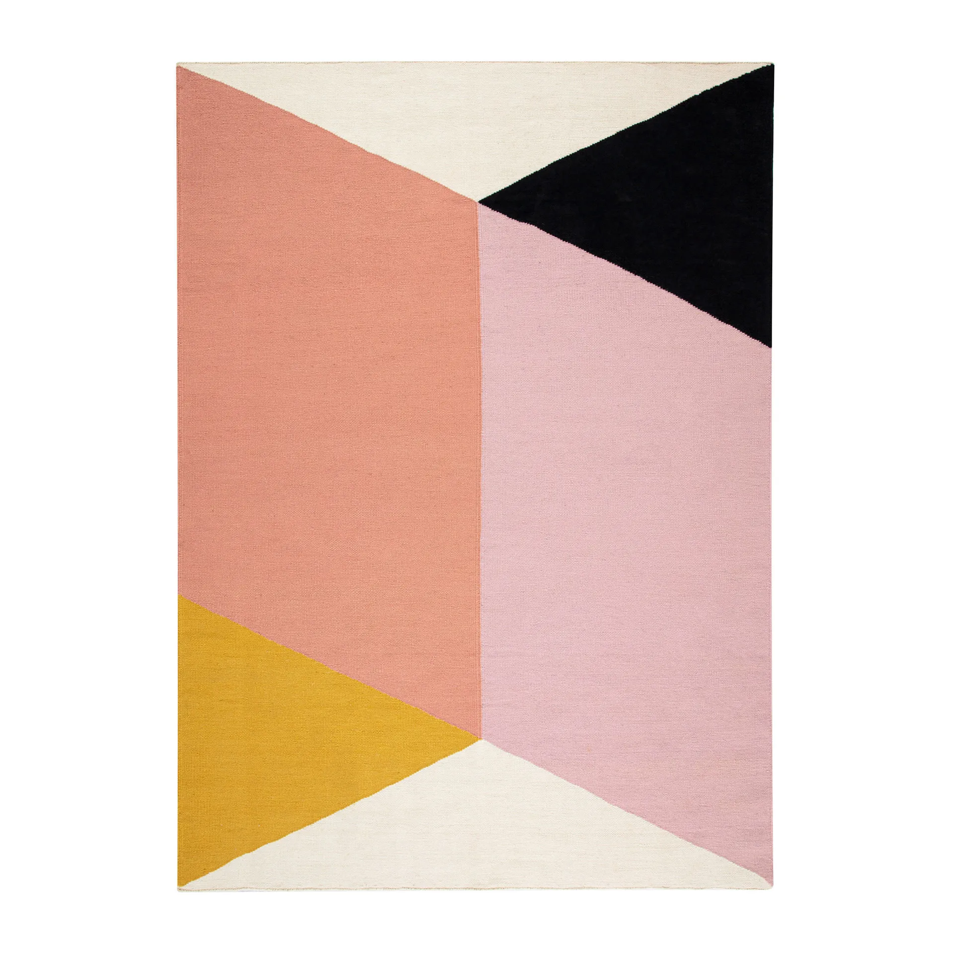 Rectangles blocks kelim rug pink, 170x240 cm NJRD