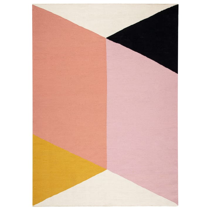 Rectangles blocks kelim rug pink - 200x300 cm - NJRD